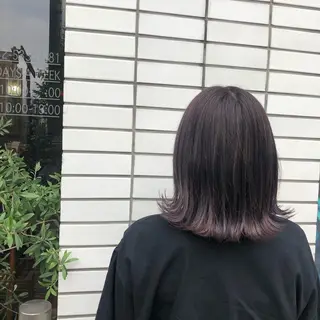 ミディアム ムトウセイマ/ 縮毛矯正/ブリーチのヘアスタイル