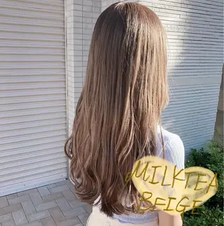 ロング 🧸顔周りカット /透明感🎀のヘアスタイル