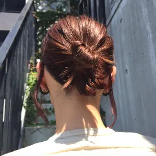 ミディアム カラー ヘアアレンジ 代官山 ボブヘアーのヘアスタイル