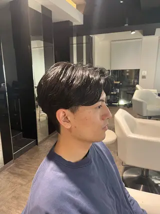 パーマ メンズ 中川 蓮のヘアスタイル