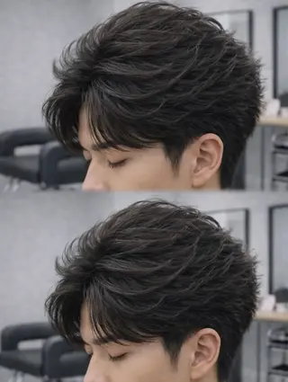 ショート パーマ ヘアアレンジ メンズ 🔥ニュアンス フェザー小林海斗🔥のヘアスタイル