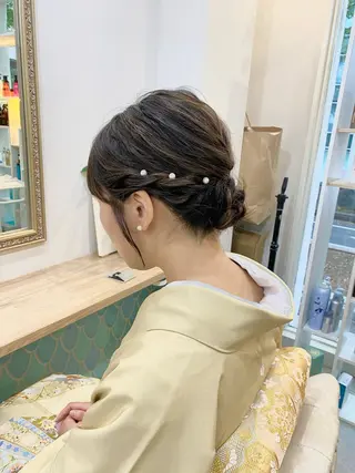 ミディアム ヘアアレンジ 菜 摘のヘアスタイル