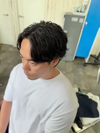 ショート パーマ メンズ カットパーマ✂️ 小坂田玲亜のヘアスタイル