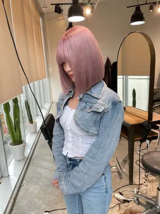 ミディアム カラー 💜ハイトーン💛 マジカルかいちゃんのヘアスタイル