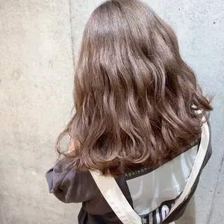 ミディアム カラー ヘアアレンジ パーマ/暖色/ボブ イワタテ🇰🇷のヘアスタイル