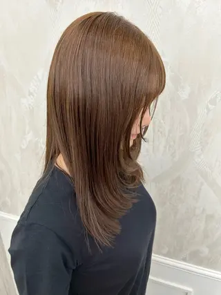 セミロング カラー カットモデル 天王寺🤍haruのヘアスタイル