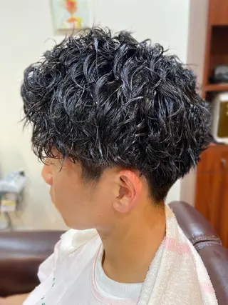 ショート パーマ メンズ 💈メンズ特化 副店長松浦一聖💈のヘアスタイル
