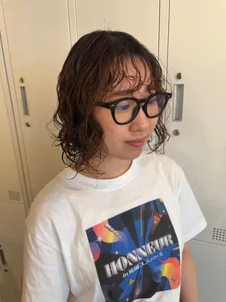 ミディアム パーマ Chiho / 梅田 / ボブ/ パーマのヘアスタイル