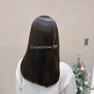 セミロング カラー ヘアアレンジ 🐰あみ【艶カラー/ 縮毛矯正】🫧のヘアスタイル