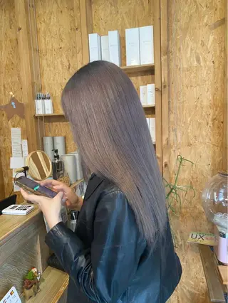 セミロング カラー ⛅️柔らかハイトーン ×モテ艶🍒ももかのヘアスタイル