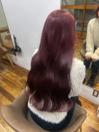 ロング カラー 大阪デザインカラー/ カットモデル募集のヘアスタイル