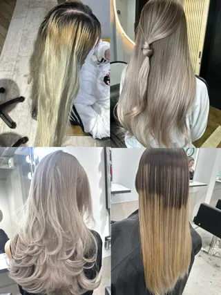 セミロング カラー Giselハヤシ ケンタのヘアスタイル