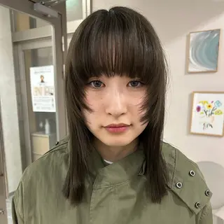 ミディアム カラー ブリーチモデル yumekaのヘアスタイル