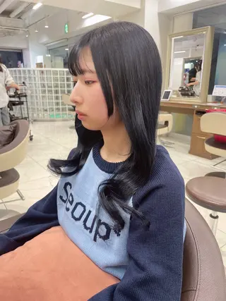 セミロング カラー 店長福島成美/髪質 改善縮毛矯正/カラーのヘアスタイル