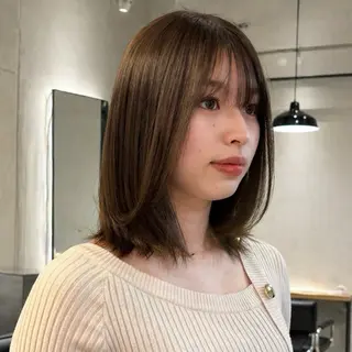 ミディアム 盛れる透明感カラー・ momokaのヘアスタイル