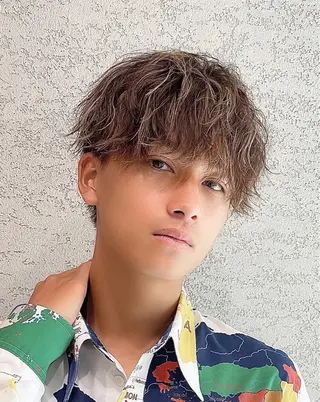 ショート パーマ メンズ 大人メンズパーマ メンズ特化　萱原大幹のヘアスタイル