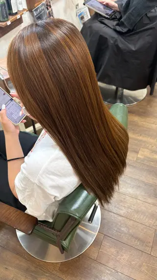 ロング カラー 元山 透明感艶カラー 🌻レイヤーカットのヘアスタイル