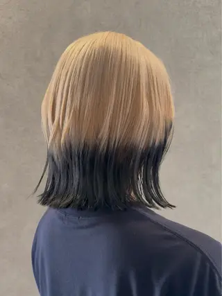 ミディアム ハイトーン/福井 🦖/服部じんのヘアスタイル