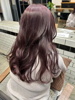 セミロング カラー 🤍垢抜け♡透明感 カラーmoeka🤍のヘアスタイル