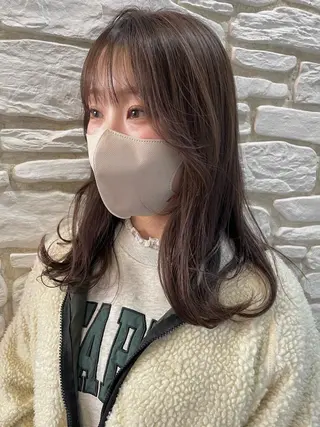 ミディアム カラー ヘアアレンジ 溝口 ひなこのマツエク・マツパデザイン