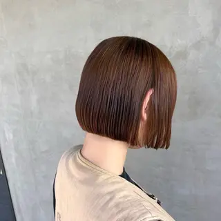 ミディアム カラー Runa/ボブ 髪質改善/縮毛矯正のヘアスタイル
