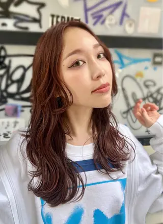 ロング カラー 派手髪デザインカラー ヒロカのヘアスタイル