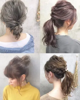 セミロング カラー ヘアアレンジ Satsuki ✂︎♡のヘアスタイル