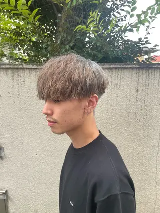 ショート カラー メンズ メンズパーマ特化 ふうきのヘアスタイル