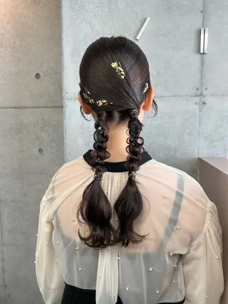 ヘアアレンジ カコ/レイヤーカット ヘアアレンジのヘアスタイル