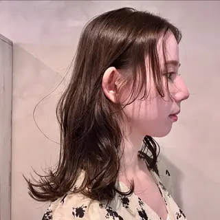 セミロング カラー Yuki☺︎パーマ レイヤーカットのヘアスタイル