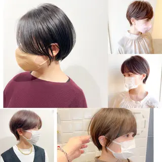 ショート コテ巻き風パーマ /志村大成のヘアスタイル