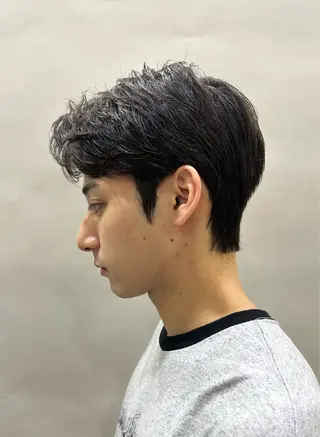 ミディアム パーマ メンズ Rei/ 縮毛矯正/ ハイライトカラー募集のヘアスタイル