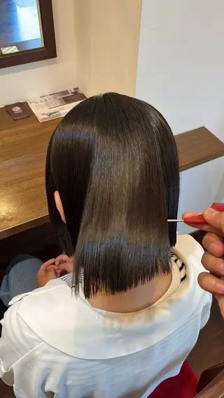 ショート パーマ 今在家 玲【艶髪スト レート/メンズ】のヘアスタイル