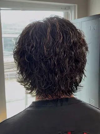 セミロング パーマ メンズ パーマ指名No.1✨ /大宮/海志のヘアスタイル