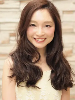ロング カラー パーマ ヘアアレンジ ササキ トモコのヘアスタイル