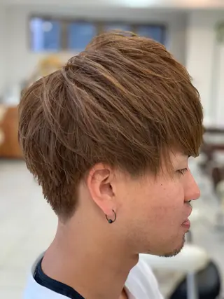 ショート カラー メンズ 平本 雄馬のヘアスタイル