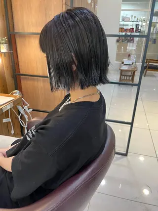 ショート ちぐさ/暖色/ ワンカラー🤍のヘアスタイル