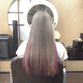 ロング カラー 寺島 希乃佳のヘアスタイル