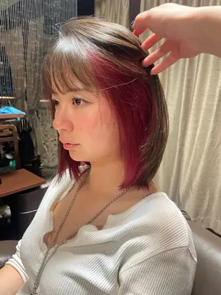 ショート 似合わせレイヤー/透 明感カラー/momiのヘアスタイル