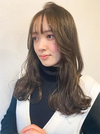 セミロング カラー ダメージレスサロン✨ kayo🌱のヘアスタイル