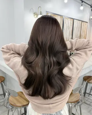 セミロング カラー 韓国ヘア🫧 KAZUTOのヘアスタイル