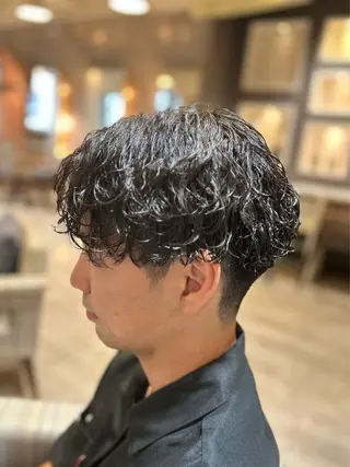 パーマ メンズ 梅田マンツーマン メンズ特化美容師のヘアスタイル