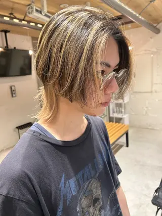 ショート カラー メンズ メンズ多数⚡ブリーチ 特化💚Acchonのヘアスタイル