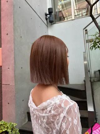 ミディアム カラー みぞぐち じゅりのヘアスタイル