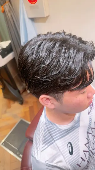 パーマ ヘアアレンジ メンズ mid-c アシスタントひさとのヘアスタイル