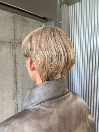 カラー メンズ ボブ×艶カラー 特化・リクト💥のヘアスタイル