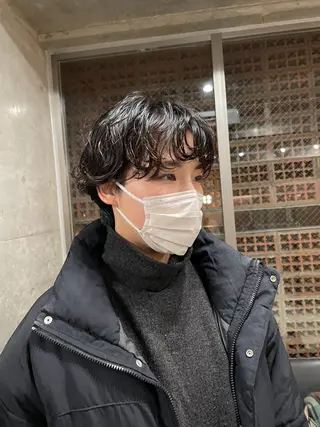 ショート カラー パーマ 表参道🌿赤み消し カラー/チナツのヘアスタイル