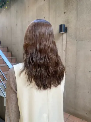 セミロング 大人可愛い♡コテ巻き パーマ🌼杉田 萌恵のヘアスタイル