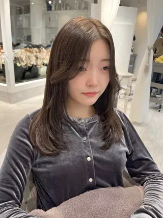 セミロング ボブ/レイヤー/ 茉莉花のヘアスタイル