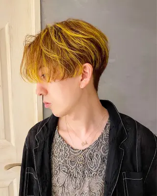 メンズ ミウ☆ ブリーチダブルカラーのヘアスタイル